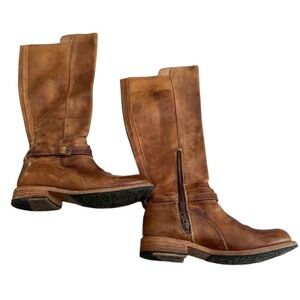 BED STU Brown Leather Bristol Equestrian Knee High Riding Boots size 8.5